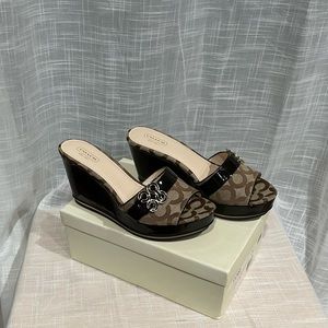 Wedged Coach sandals